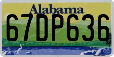 AL license plate 67DP636