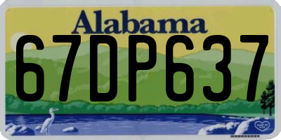 AL license plate 67DP637