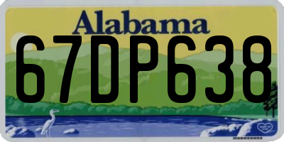 AL license plate 67DP638