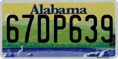 AL license plate 67DP639