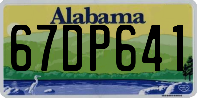 AL license plate 67DP641