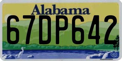 AL license plate 67DP642