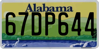 AL license plate 67DP644