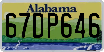 AL license plate 67DP646