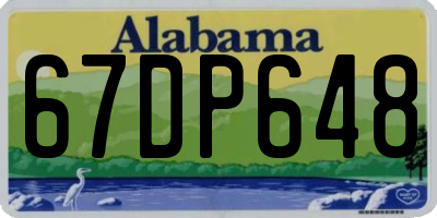 AL license plate 67DP648