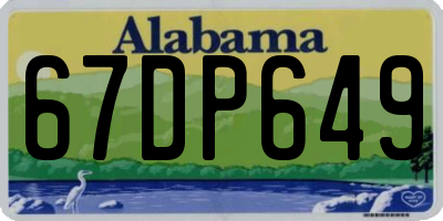 AL license plate 67DP649