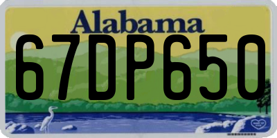 AL license plate 67DP650