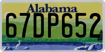 AL license plate 67DP652