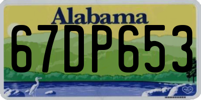 AL license plate 67DP653