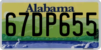 AL license plate 67DP655