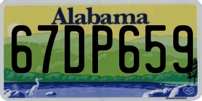 AL license plate 67DP659