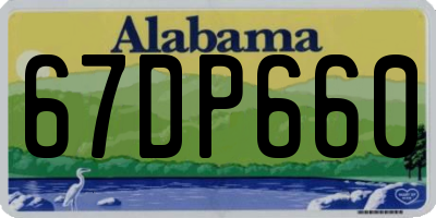 AL license plate 67DP660