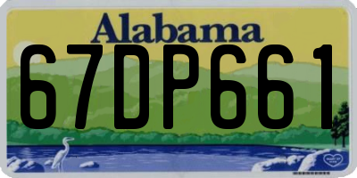 AL license plate 67DP661