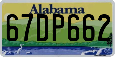 AL license plate 67DP662