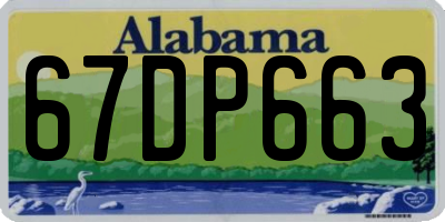 AL license plate 67DP663