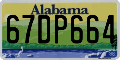 AL license plate 67DP664