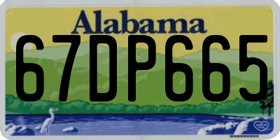 AL license plate 67DP665