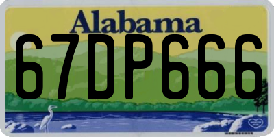 AL license plate 67DP666