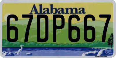 AL license plate 67DP667