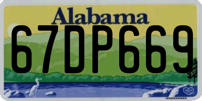 AL license plate 67DP669