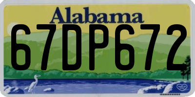 AL license plate 67DP672