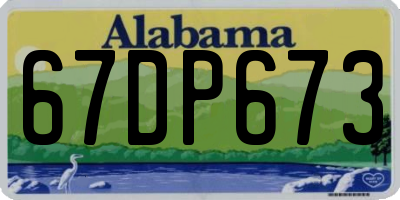 AL license plate 67DP673