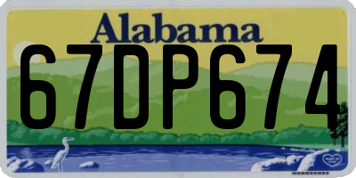 AL license plate 67DP674