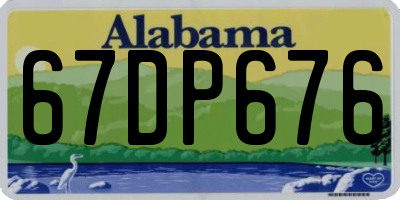 AL license plate 67DP676