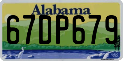 AL license plate 67DP679