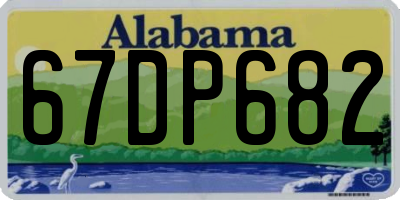 AL license plate 67DP682