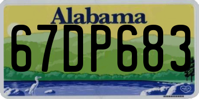 AL license plate 67DP683