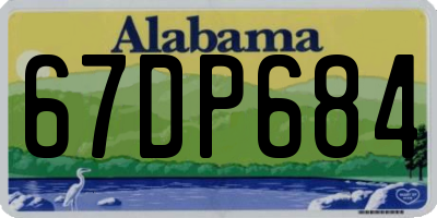 AL license plate 67DP684