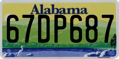 AL license plate 67DP687