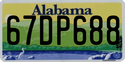 AL license plate 67DP688