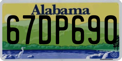 AL license plate 67DP690