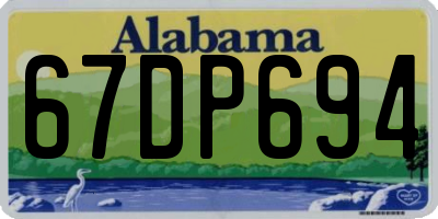 AL license plate 67DP694