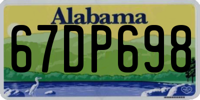 AL license plate 67DP698