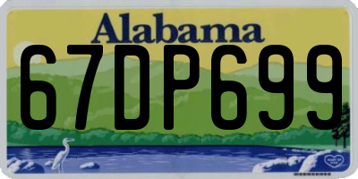 AL license plate 67DP699