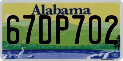 AL license plate 67DP702