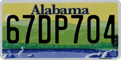 AL license plate 67DP704