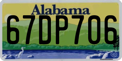 AL license plate 67DP706