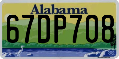 AL license plate 67DP708