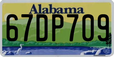 AL license plate 67DP709