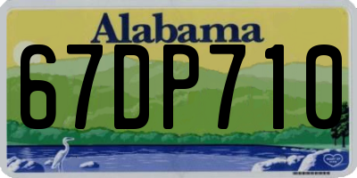 AL license plate 67DP710