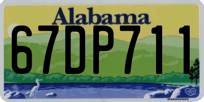 AL license plate 67DP711