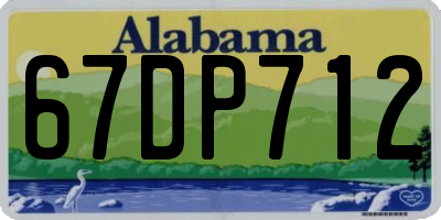 AL license plate 67DP712