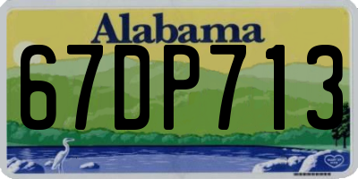 AL license plate 67DP713