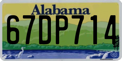 AL license plate 67DP714