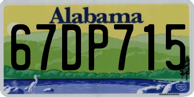 AL license plate 67DP715