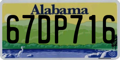 AL license plate 67DP716